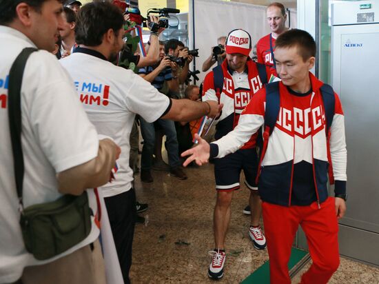Russian Olympic team departs for Rio de Janeiro