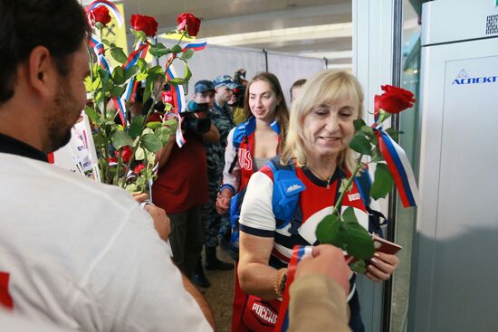 Russian Olympic team departs for Rio de Janeiro