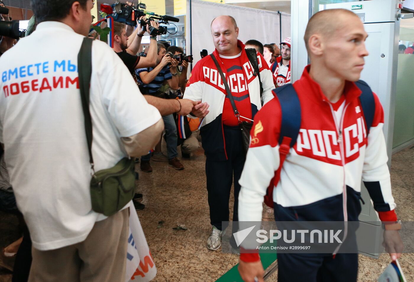 Russian Olympic team departs for Rio de Janeiro