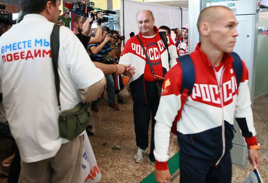 Russian Olympic team departs for Rio de Janeiro