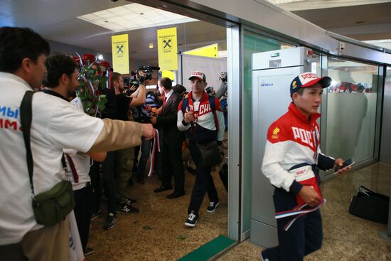 Russian Olympic team departs for Rio de Janeiro