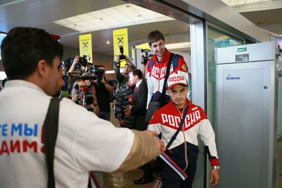 Russian Olympic team departs for Rio de Janeiro