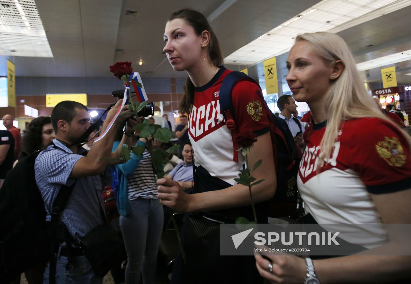 Russian Olympic team departs for Rio de Janeiro