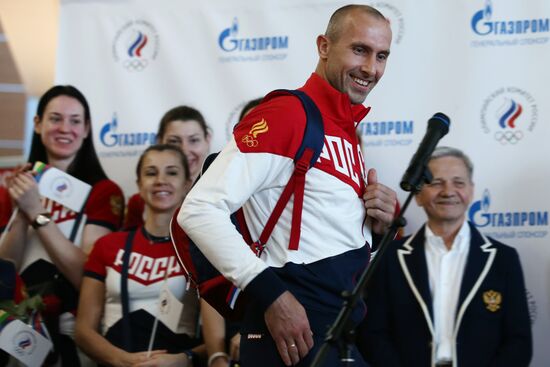 Russian Olympic team departs for Rio de Janeiro
