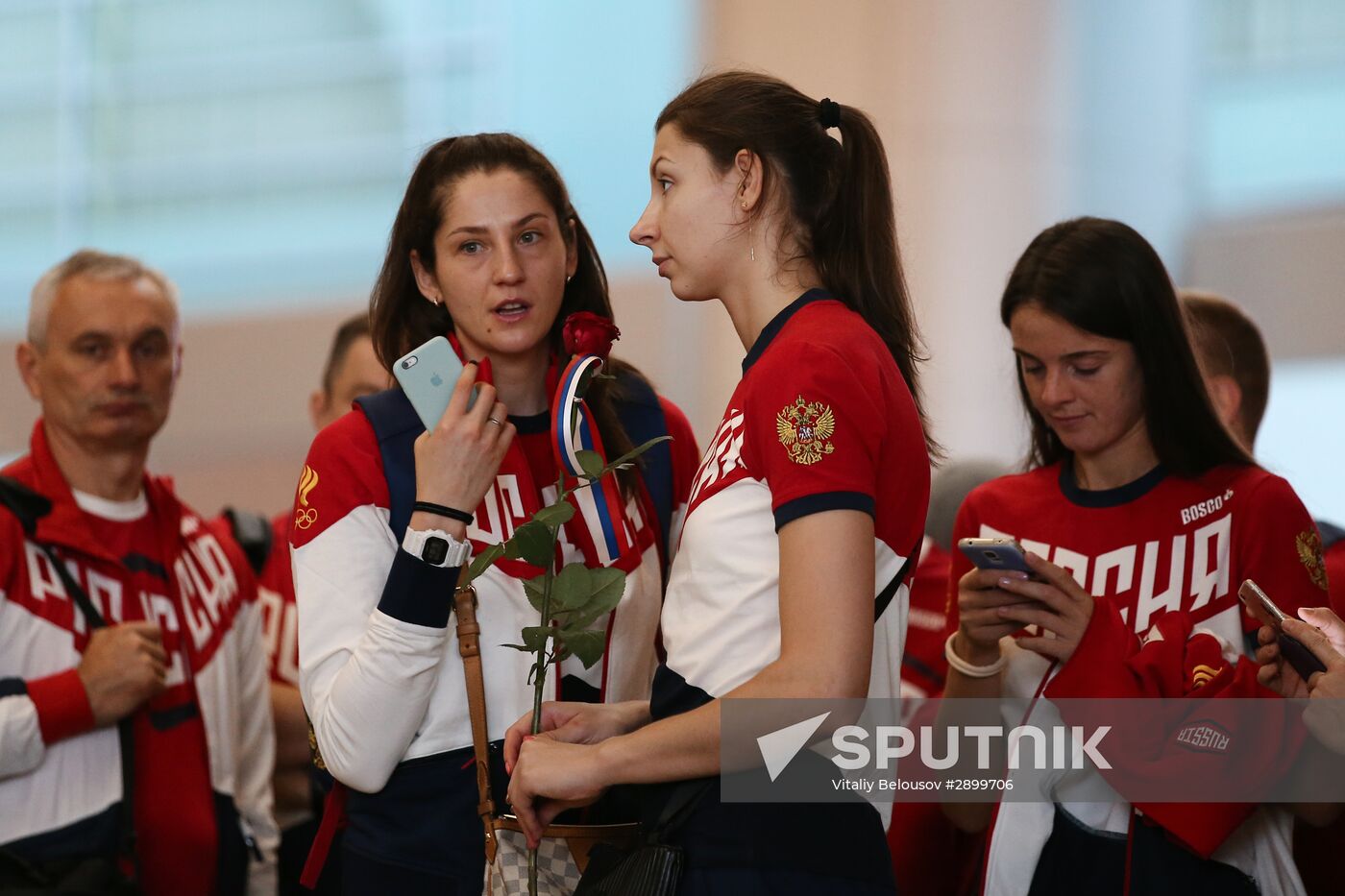 Russian Olympic team departs for Rio de Janeiro