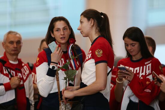 Russian Olympic team departs for Rio de Janeiro