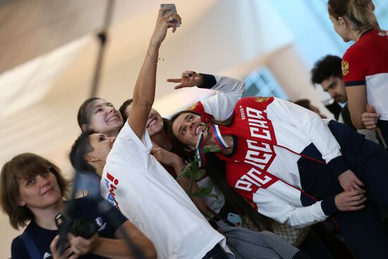 Russian Olympic team departs for Rio de Janeiro