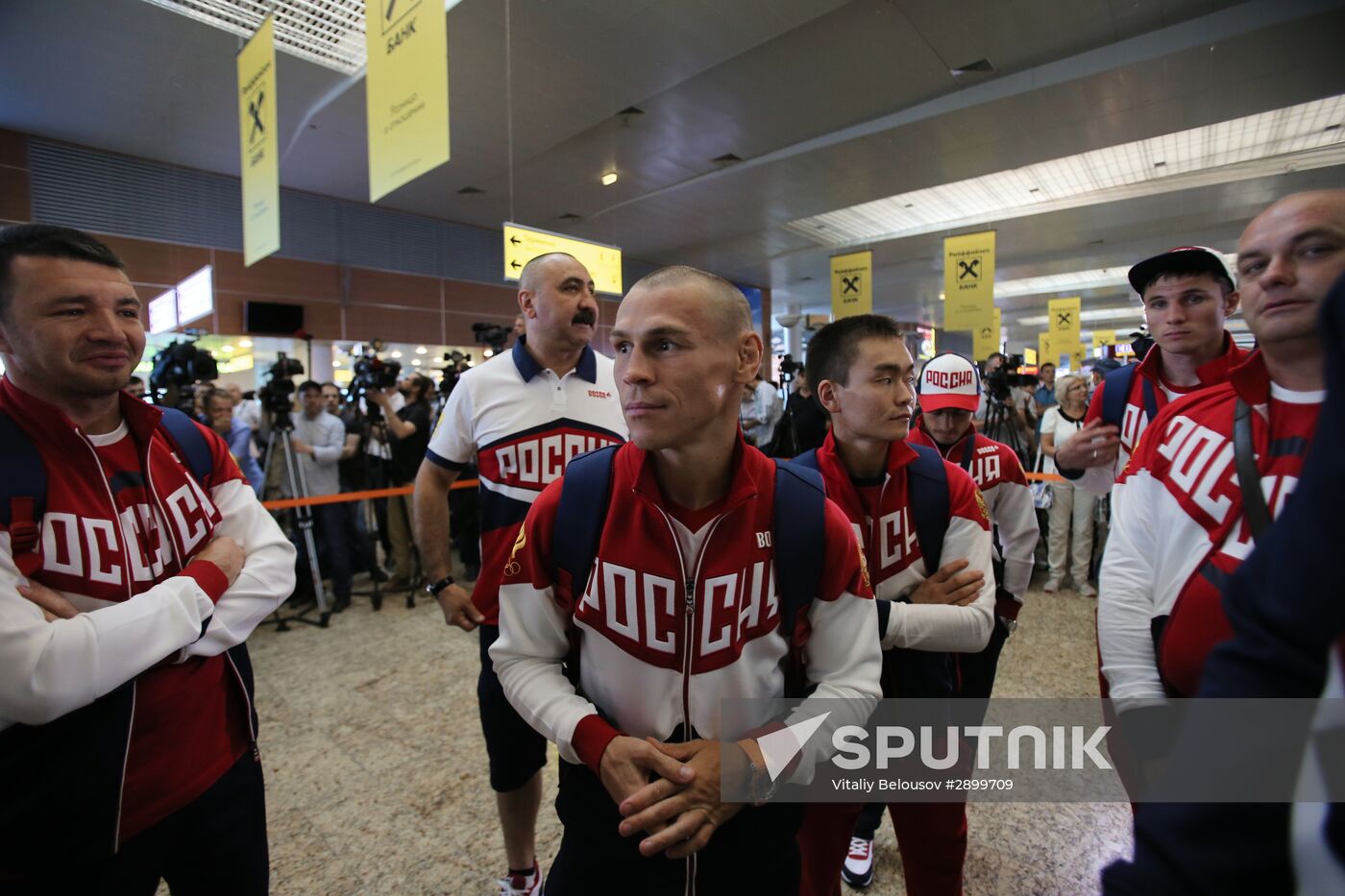 Russian Olympic team departs for Rio de Janeiro