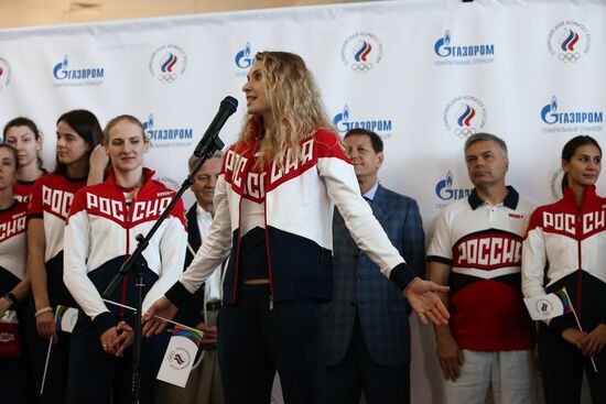 Russian Olympic team departs for Rio de Janeiro