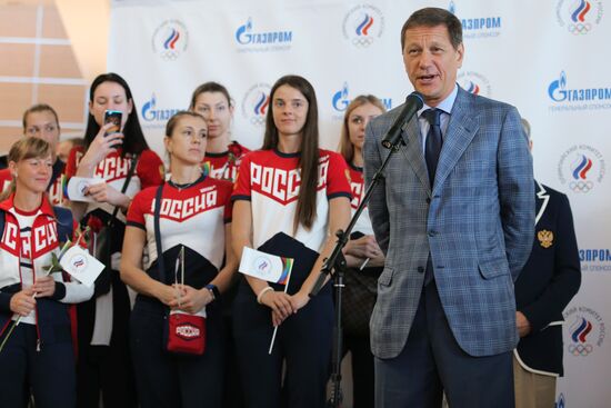 Russian Olympic team departs for Rio de Janeiro