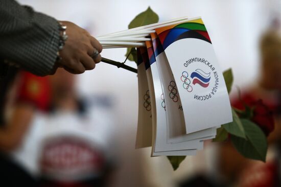 Russian Olympic team departs for Rio de Janeiro