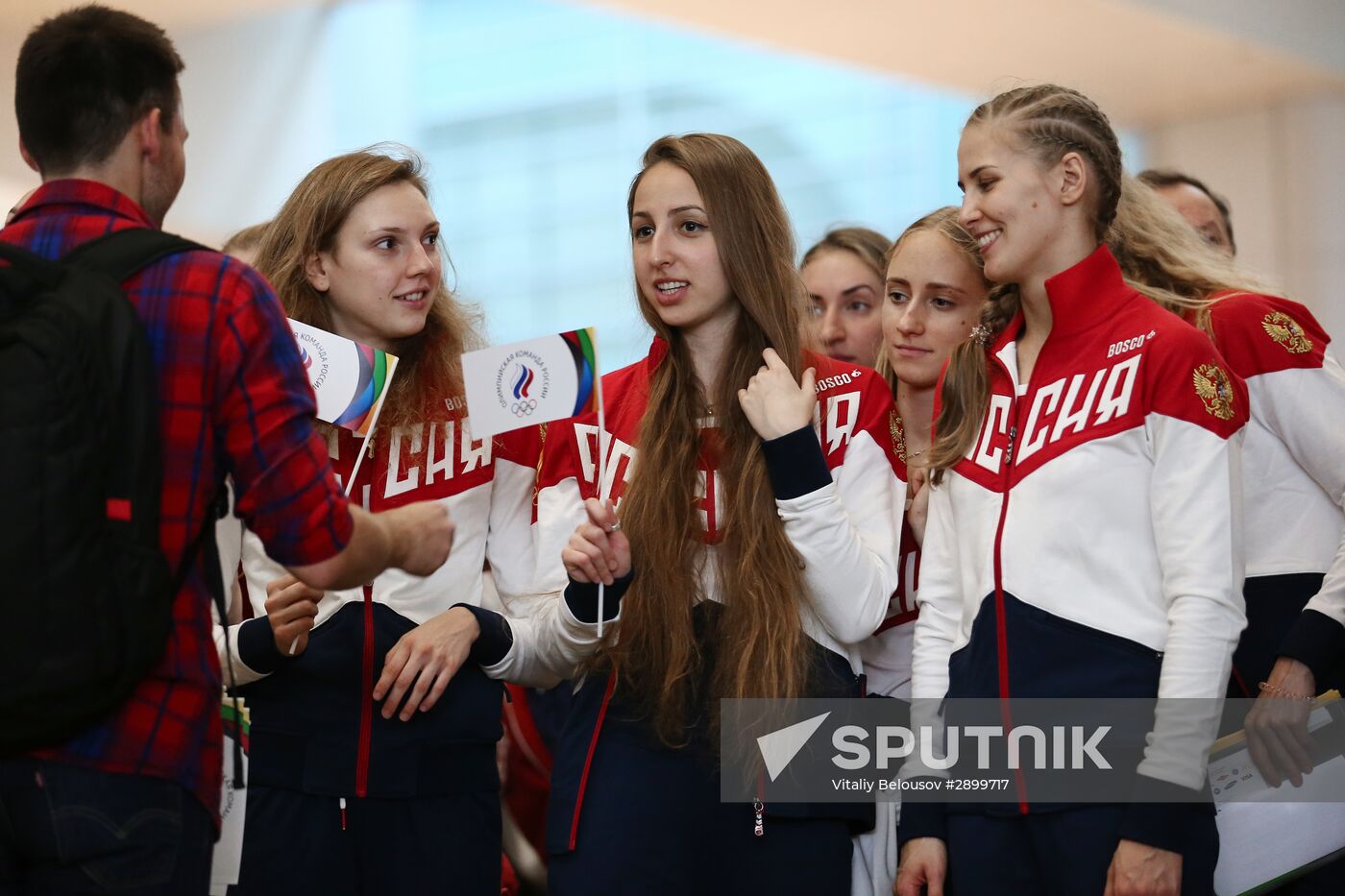 Russian Olympic team departs for Rio de Janeiro