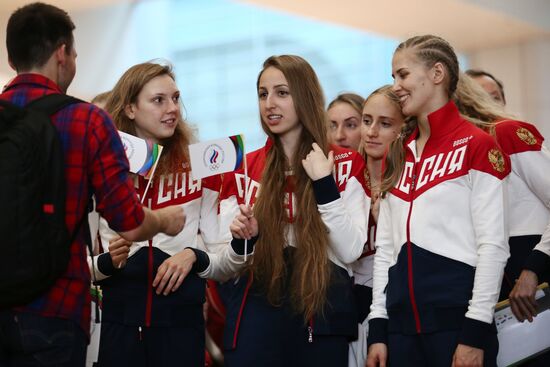 Russian Olympic team departs for Rio de Janeiro