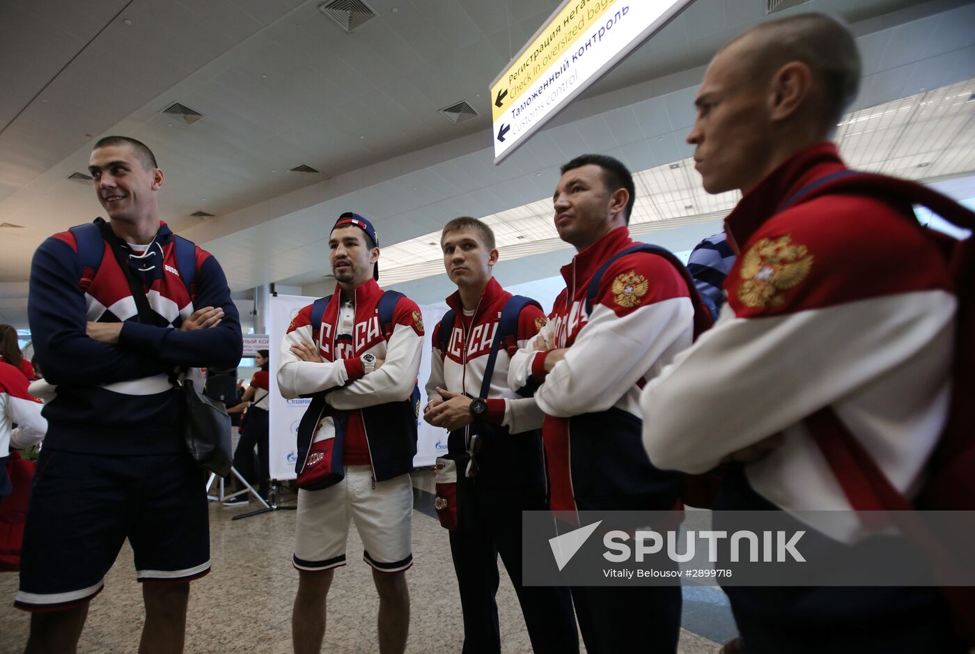 Russian Olympic team departs for Rio de Janeiro