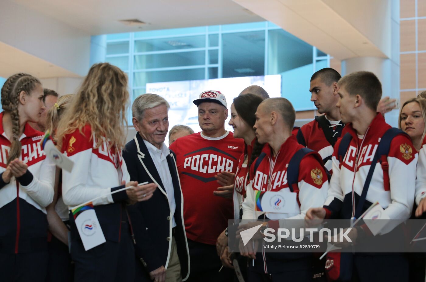 Russian Olympic team departs for Rio de Janeiro