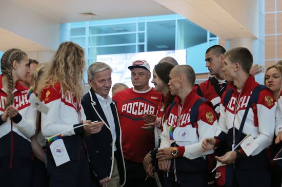Russian Olympic team departs for Rio de Janeiro