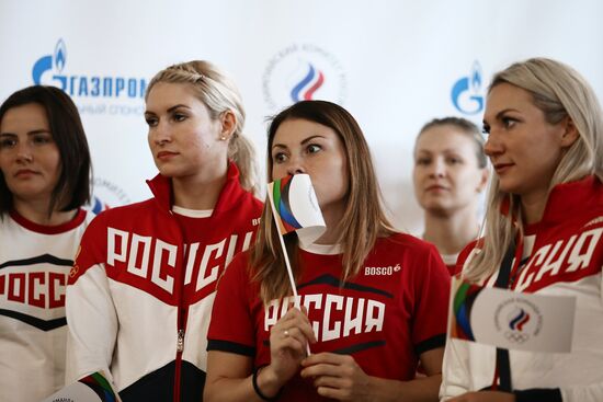 Russian Olympic team departs for Rio de Janeiro