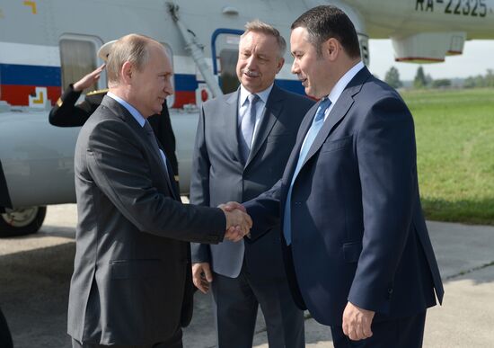 Russian President Vladimir Putin's working trip to Tver Region