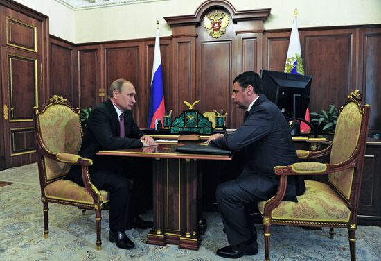 Russian President Vladimir Putin meets with Dmitry Mironov
