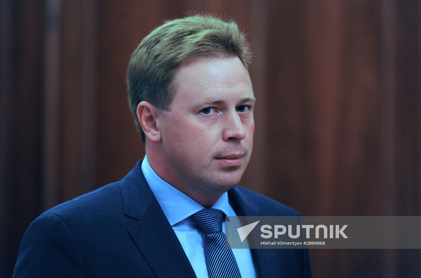 Russian President Vladimir Putin meets with Dmitry Ovsyannikov