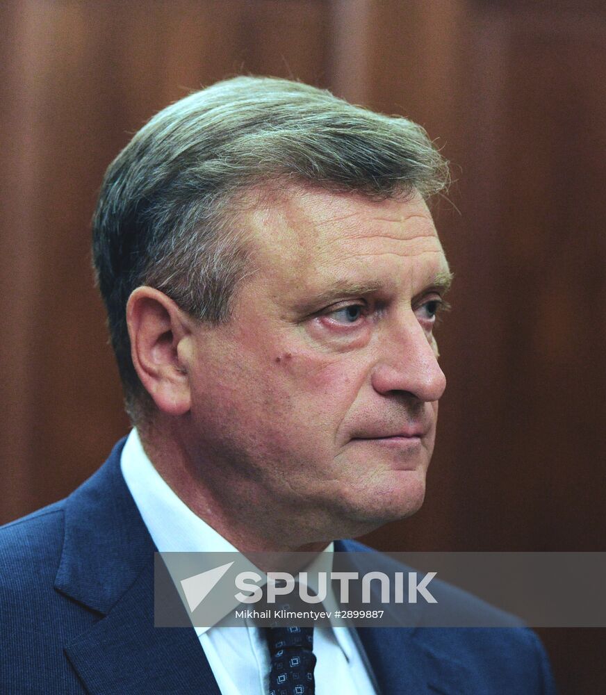 Russian President Vladimir Putin meets with Igor Vasilyev