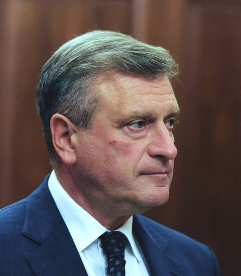 Russian President Vladimir Putin meets with Igor Vasilyev