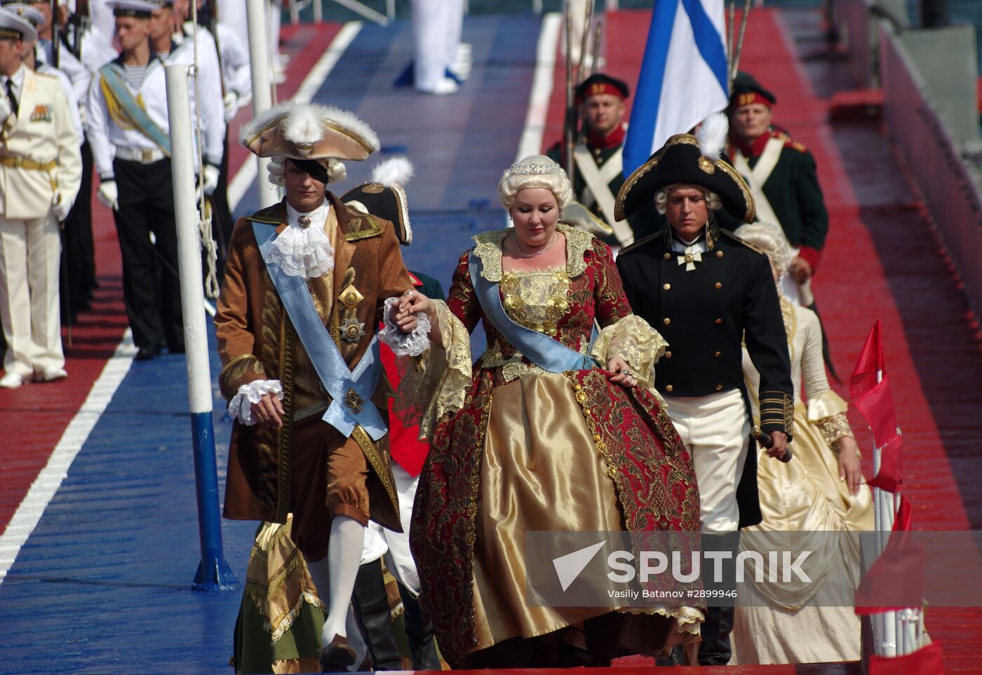 Final rehearsal of parade to mark Navy Day in Sevastopol