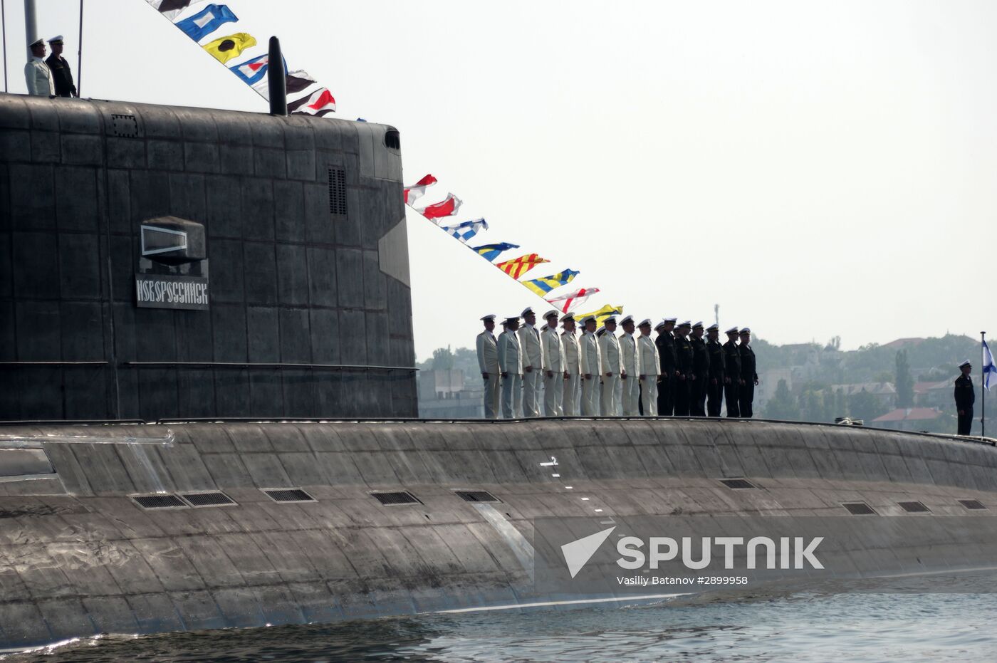 Final rehearsal of parade to mark Navy Day in Sevastopol