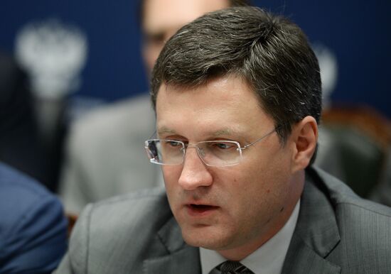 Russian Minister of Energy Alexander Novak meets with Iranian Minister of Information and Communications Technology Mahmoud Vaezi