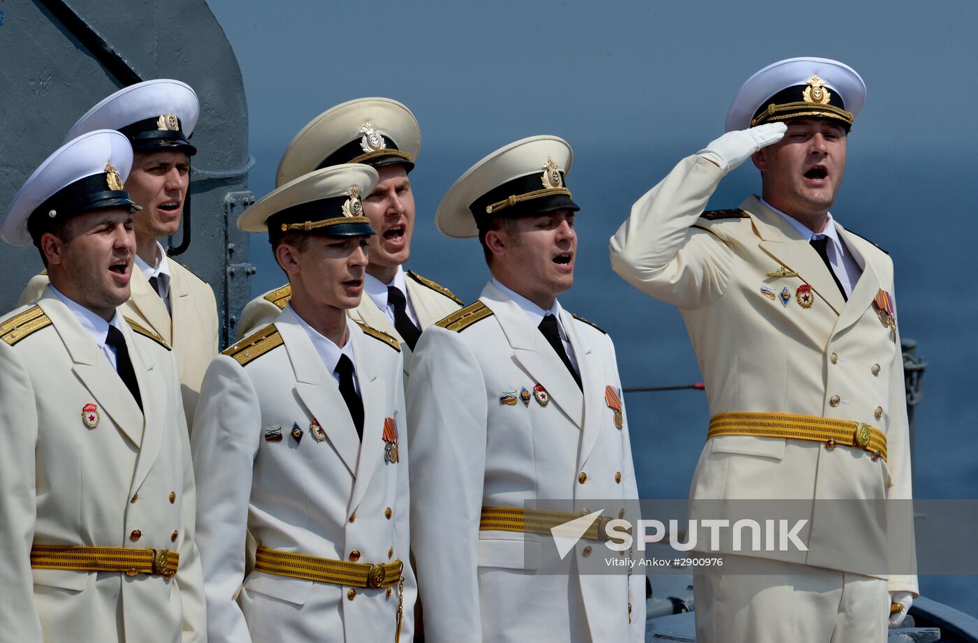 Final rehearsal of Navy Day celebrations in Vladivostok