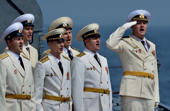 Final rehearsal of Navy Day celebrations in Vladivostok