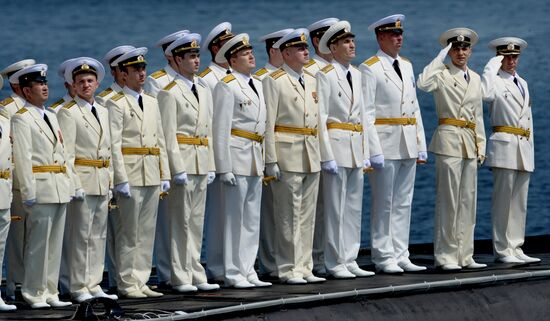 Final rehearsal of Navy Day celebrations in Vladivostok