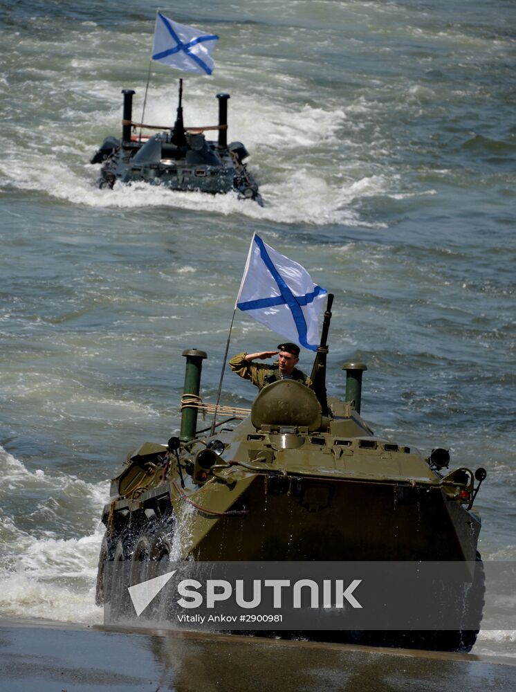 Final rehearsal of Navy Day celebrations in Vladivostok
