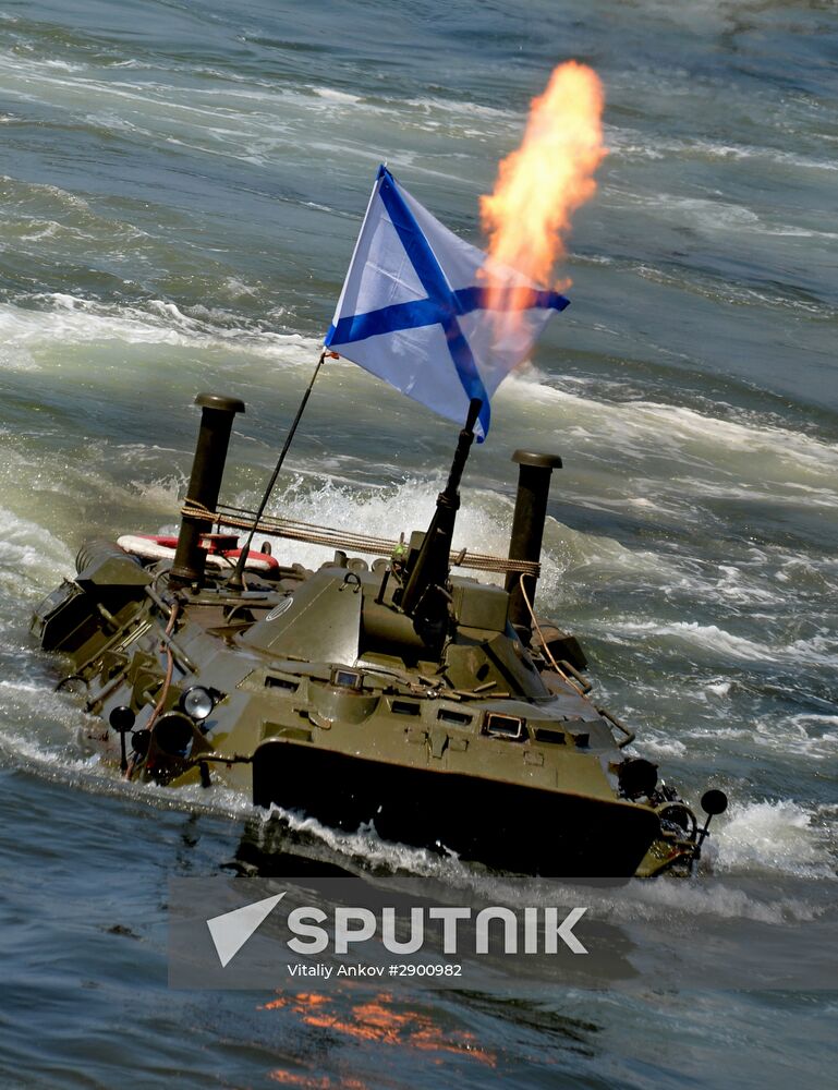 Final rehearsal of Navy Day celebrations in Vladivostok