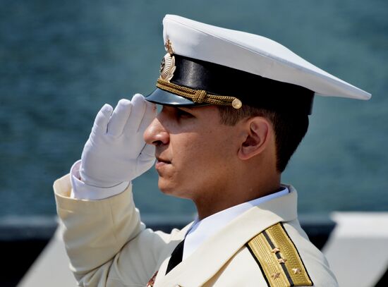 Final rehearsal of Navy Day celebrations in Vladivostok