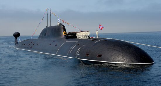 Final rehearsal of Navy Day celebrations in Vladivostok