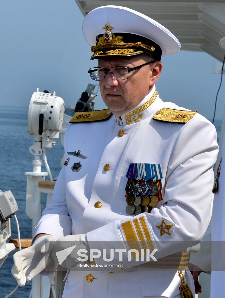 Final rehearsal of Navy Day celebrations in Vladivostok