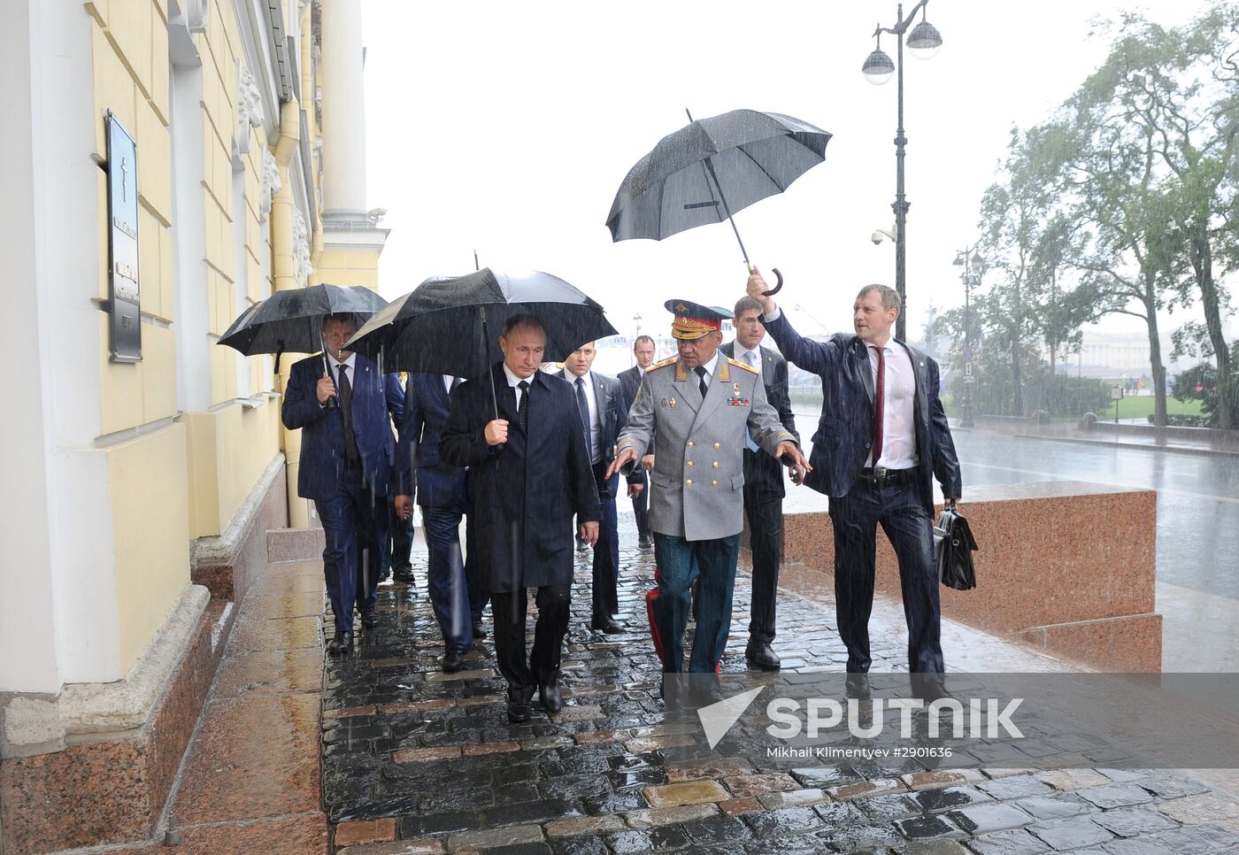 Russian President Vladimir Putin takes part in celebrating Nay Day in St. Petersburg