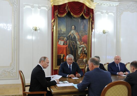 President Vladimir Putin chairs meeting of Russian Security Council, in St. Petersburg