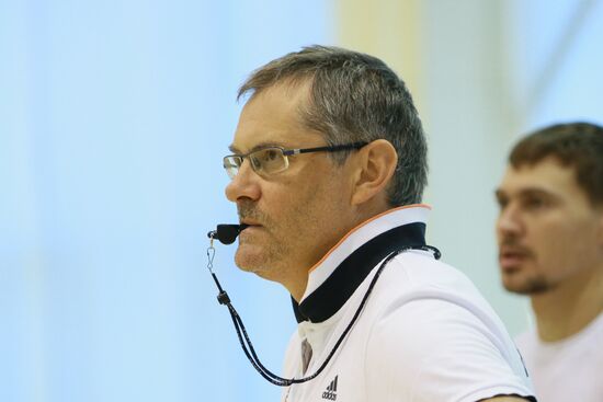 Russian national men's basketball team holds training session