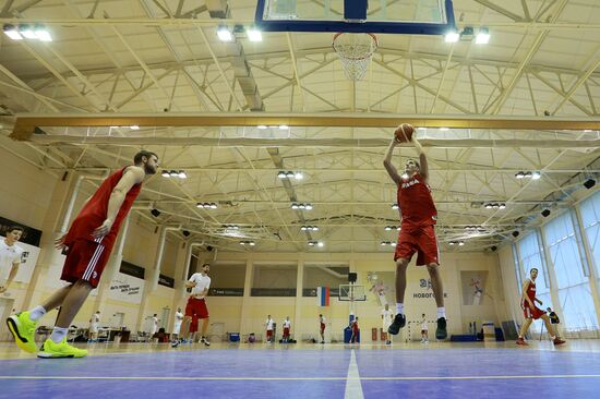 Russian national men's basketball team holds training session