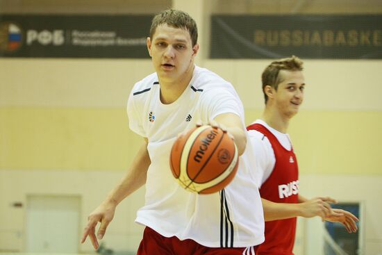 Russian national men's basketball team holds training session