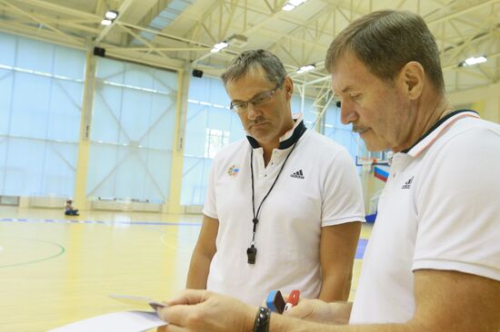 Russian national men's basketball team holds training session