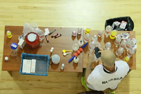 Russian national men's basketball team holds training session