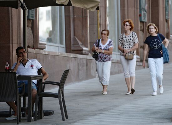 New summer patios opened on Tverskaya Street after renovation