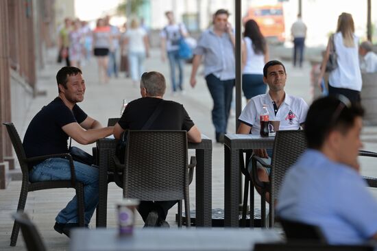 New summer patios opened on Tverskaya Street after renovation