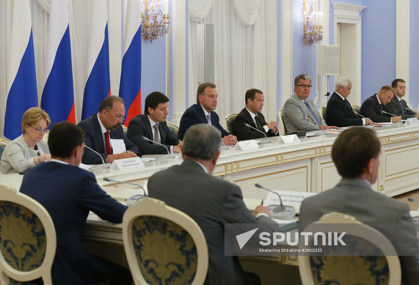Russian Prime Minister Dmitry Medvedev chairs meeting of Presidium of Presidential Council for Strategic Development and Priority Projects