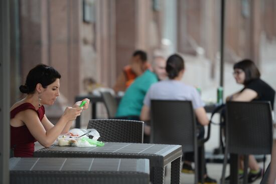 New summer patios opened on Tverskaya Street after renovation