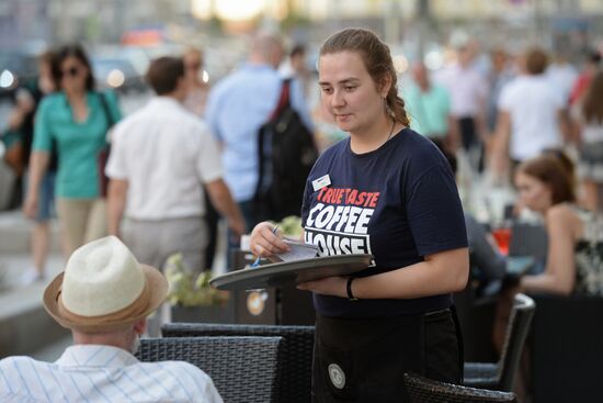 New summer patios opened on Tverskaya Street after renovation