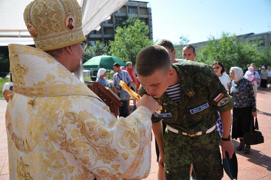 Celebrating Airborne Force Day in Russian cities